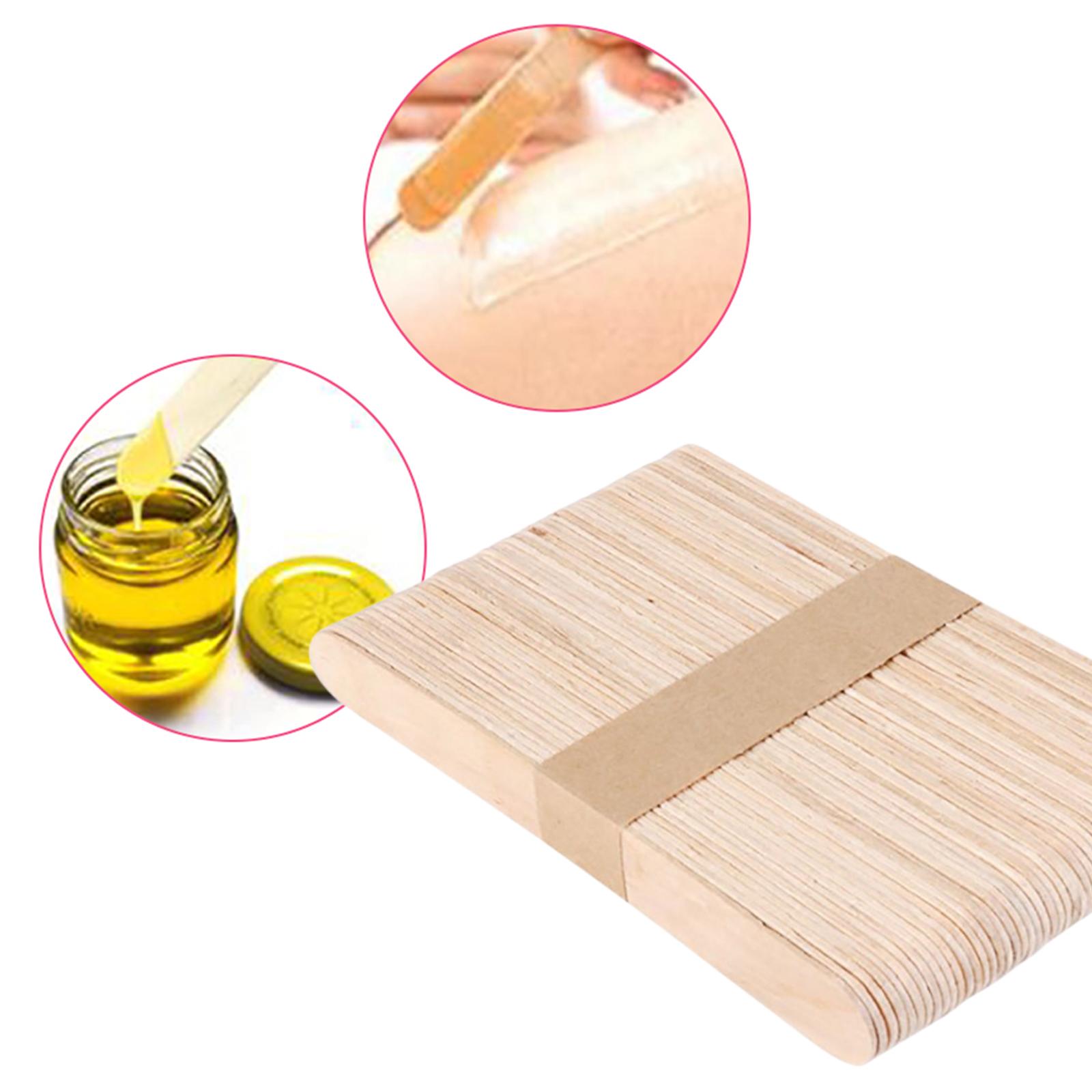 50Pcs Wooden Wax Sticks Applicator Small Salon Supply Spatulas Sticks