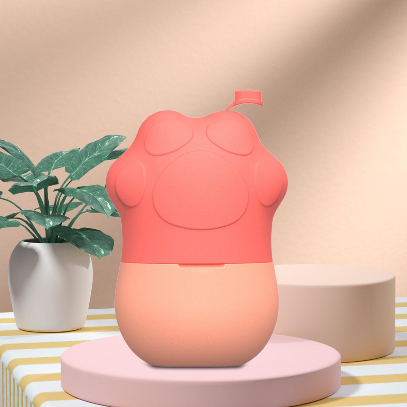 Silicone Ice Facial Face Roller Refillable Refreshes and Brightens Skin Cute Pink