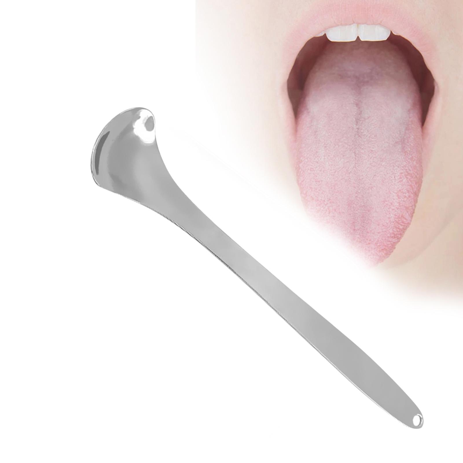Tongue Scraper Professional Reusable Fight Bad Breath Tongue Coating Remover Spoon Shape
