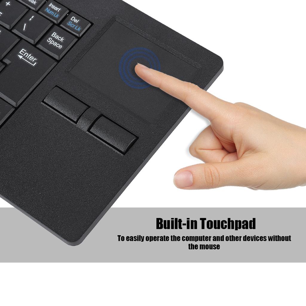Touch-Pad Ultra-thin Wired USB Computer Keyboard with HUB Port