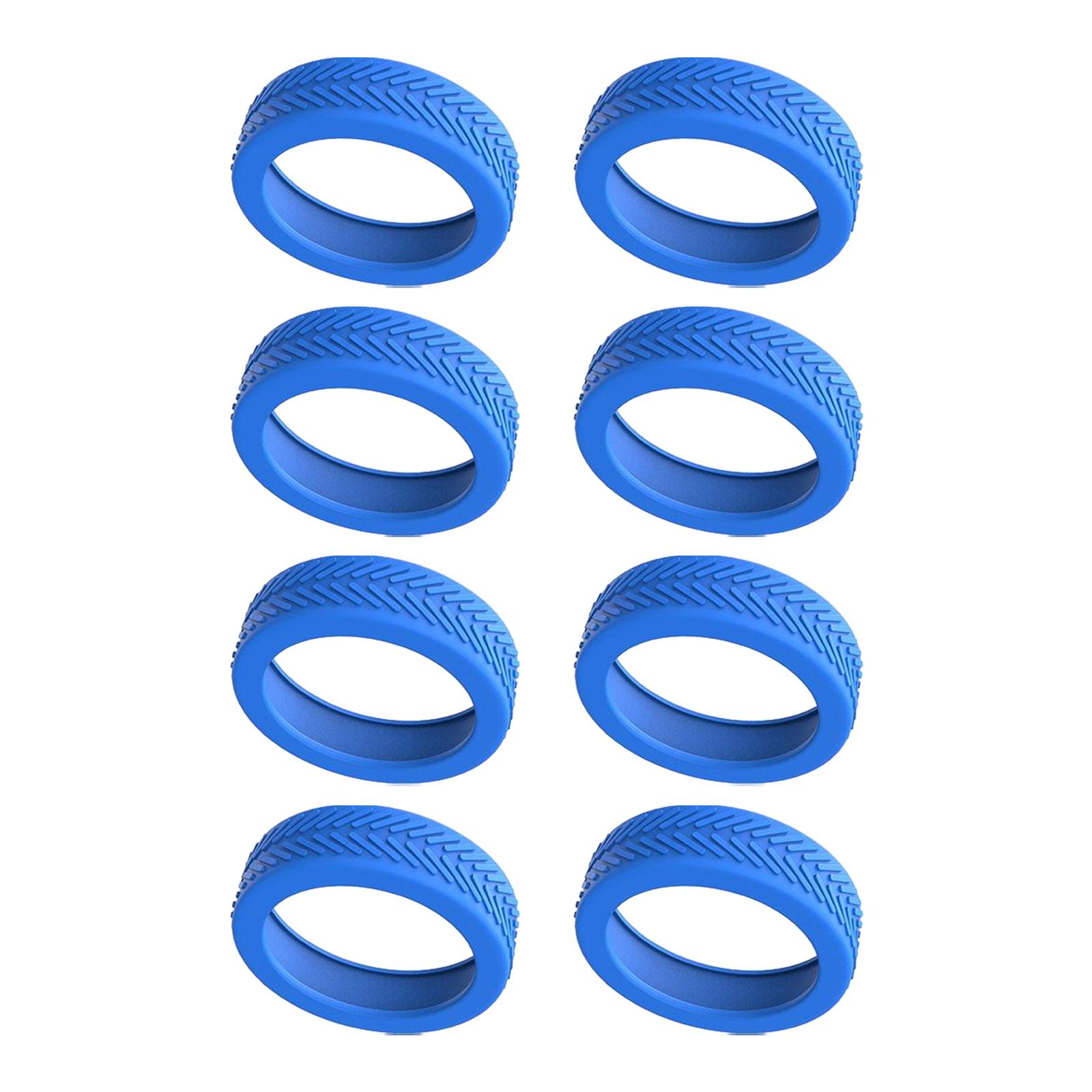 8x Silicone Luggage Wheel Covers Protector for 1.9inch-2.5inch Wheels Blue