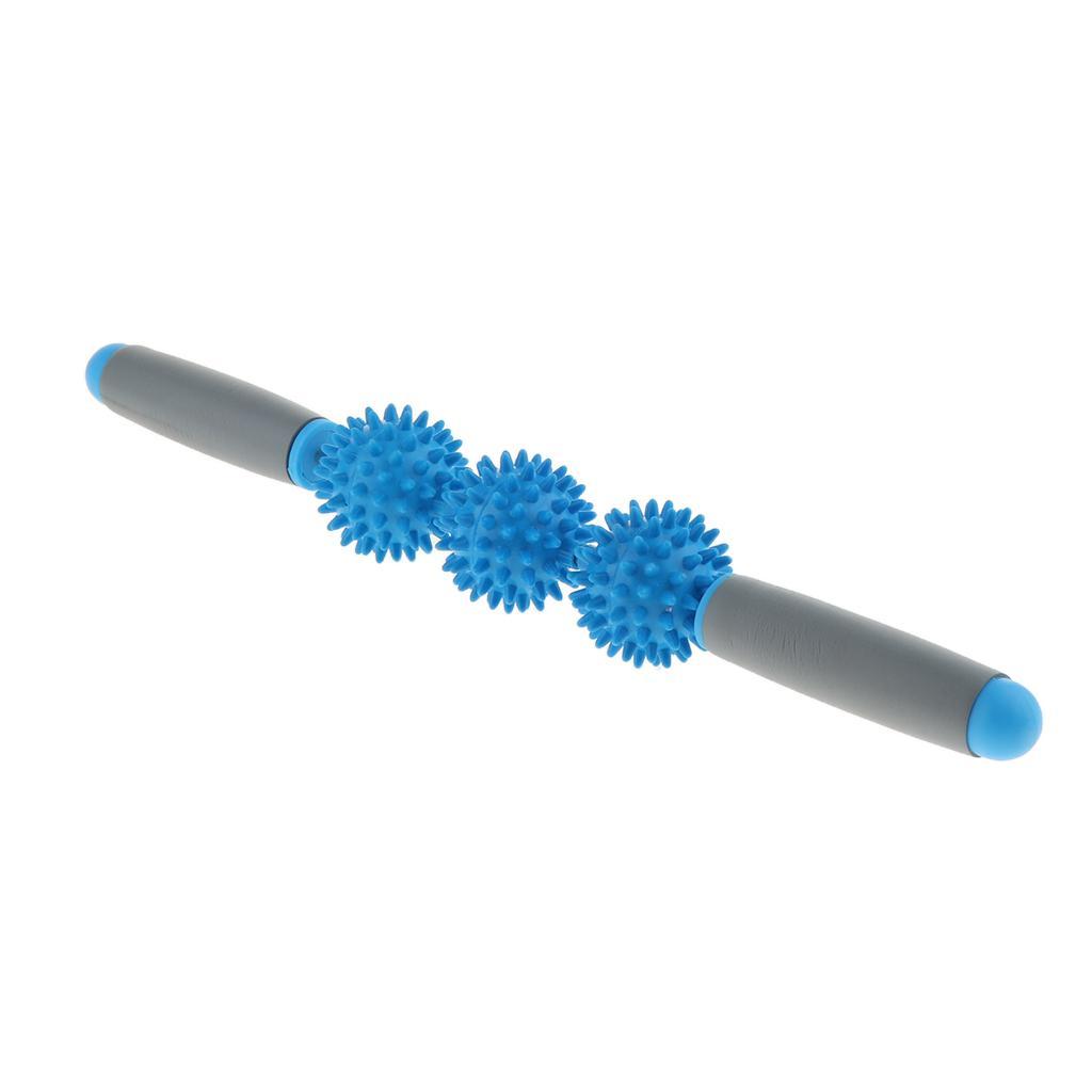 Massage Roller 3 Spiky Ball Trigger Point Muscle Therapy Relief Stick Massager Ebay