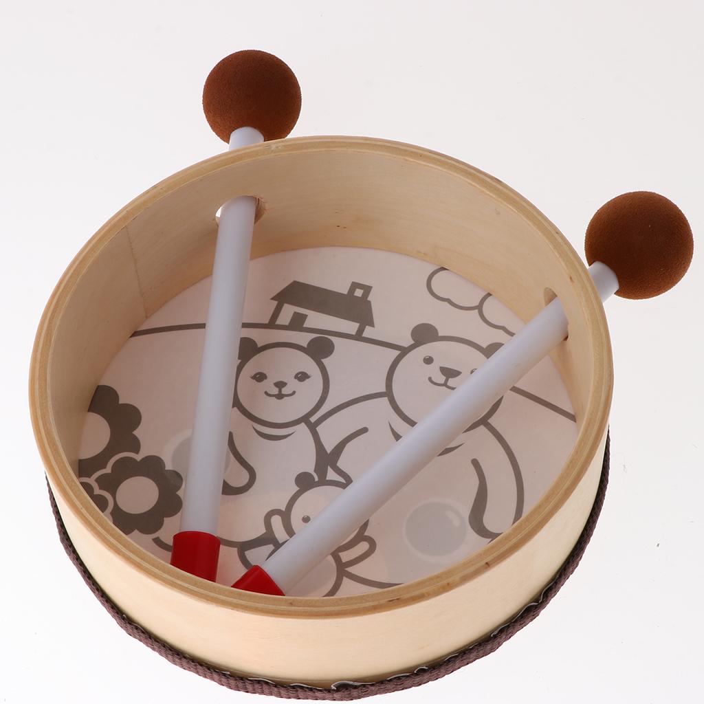 Cartoon Hand Drum Percussion Toy for Music Instruments Learning Education