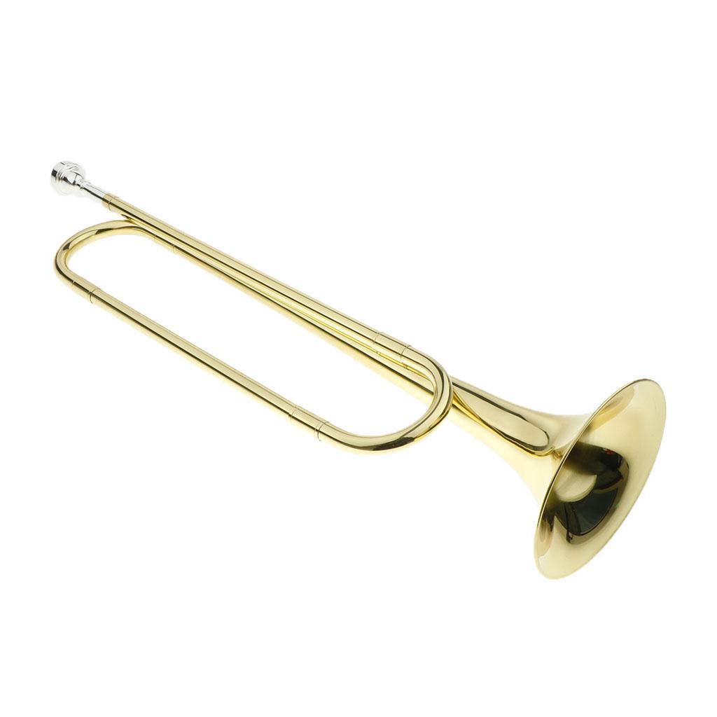 Students Bugle Cavalry Trumpet Brass Instrument Golden
