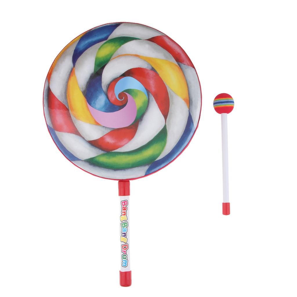Lollipop Drum Mallet Music Rhythm Instruments Kids Baby Children Xmas Gift XS 
