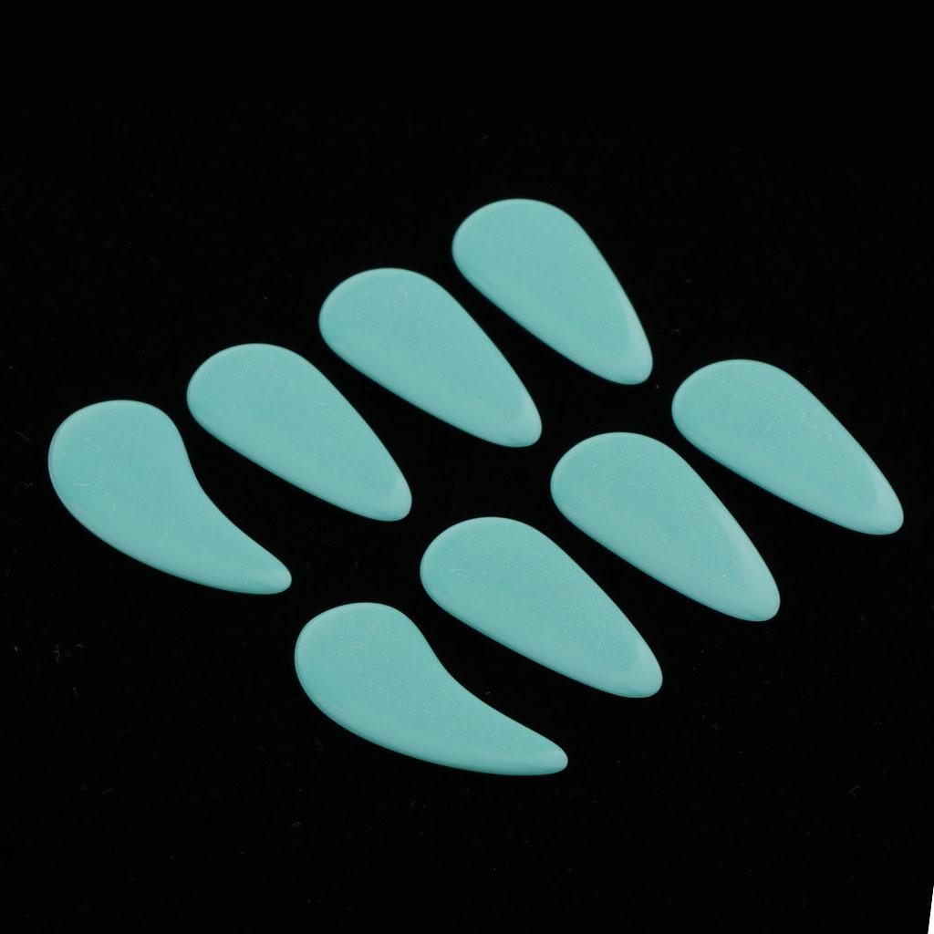 8pcs Guzheng Finger Picks with Groove Arc Chinese Zither Nails Multiple