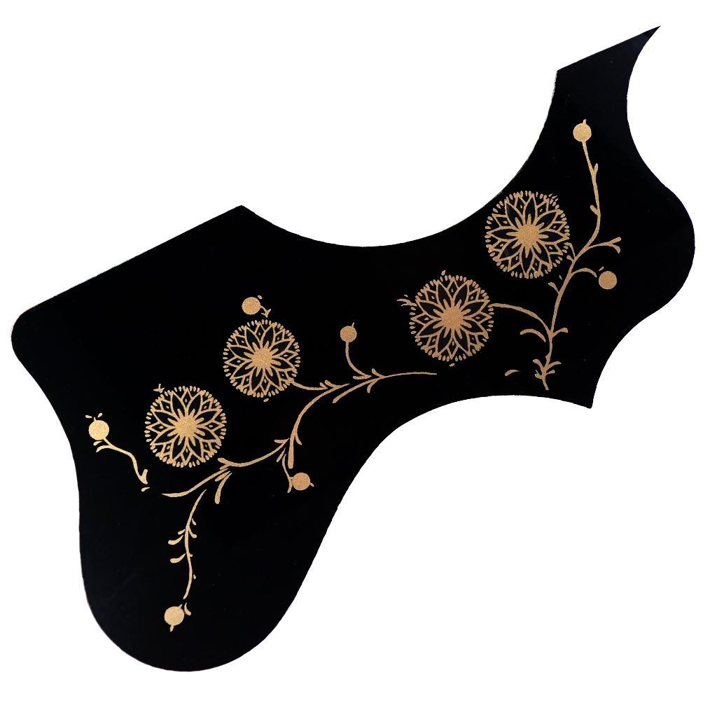 2x2pack 41" Acoustic Guitar Pick Guard Anti-scratch Parts Left/Right Black