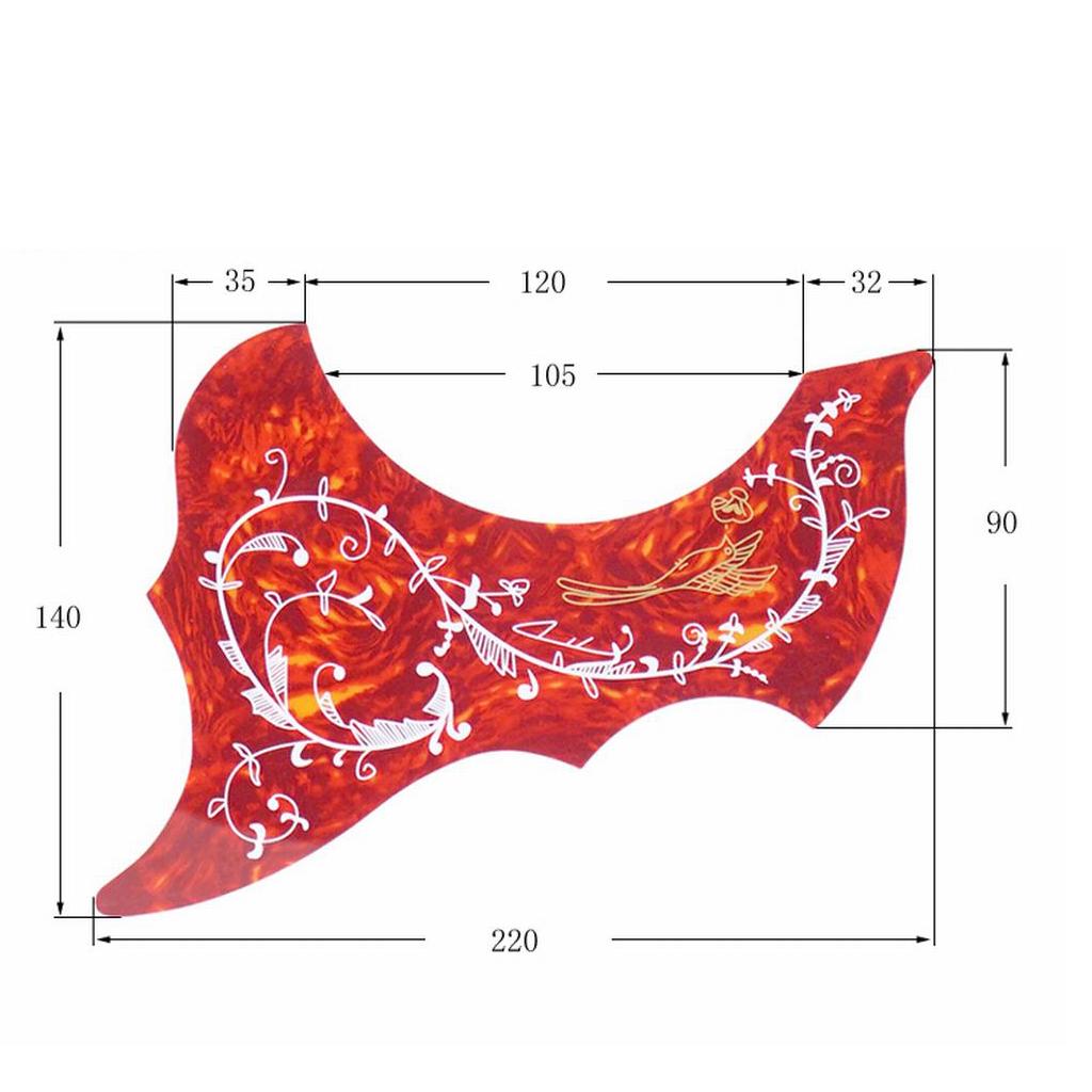 Left Right Handed 40/41'' Folk Guitar Pickguard Scratch Plate White