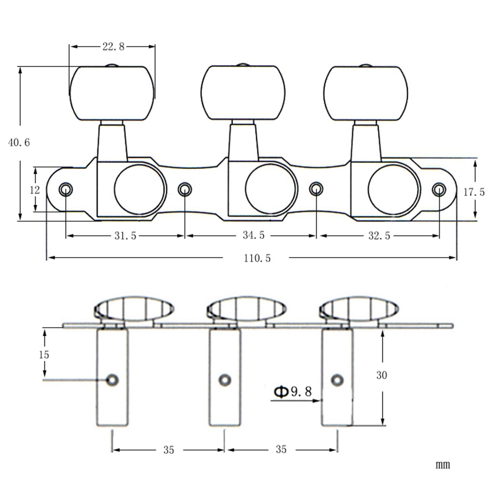2x Professional Guitar String Tuning Peg Tuners Machine Heads Tuning Pegs
