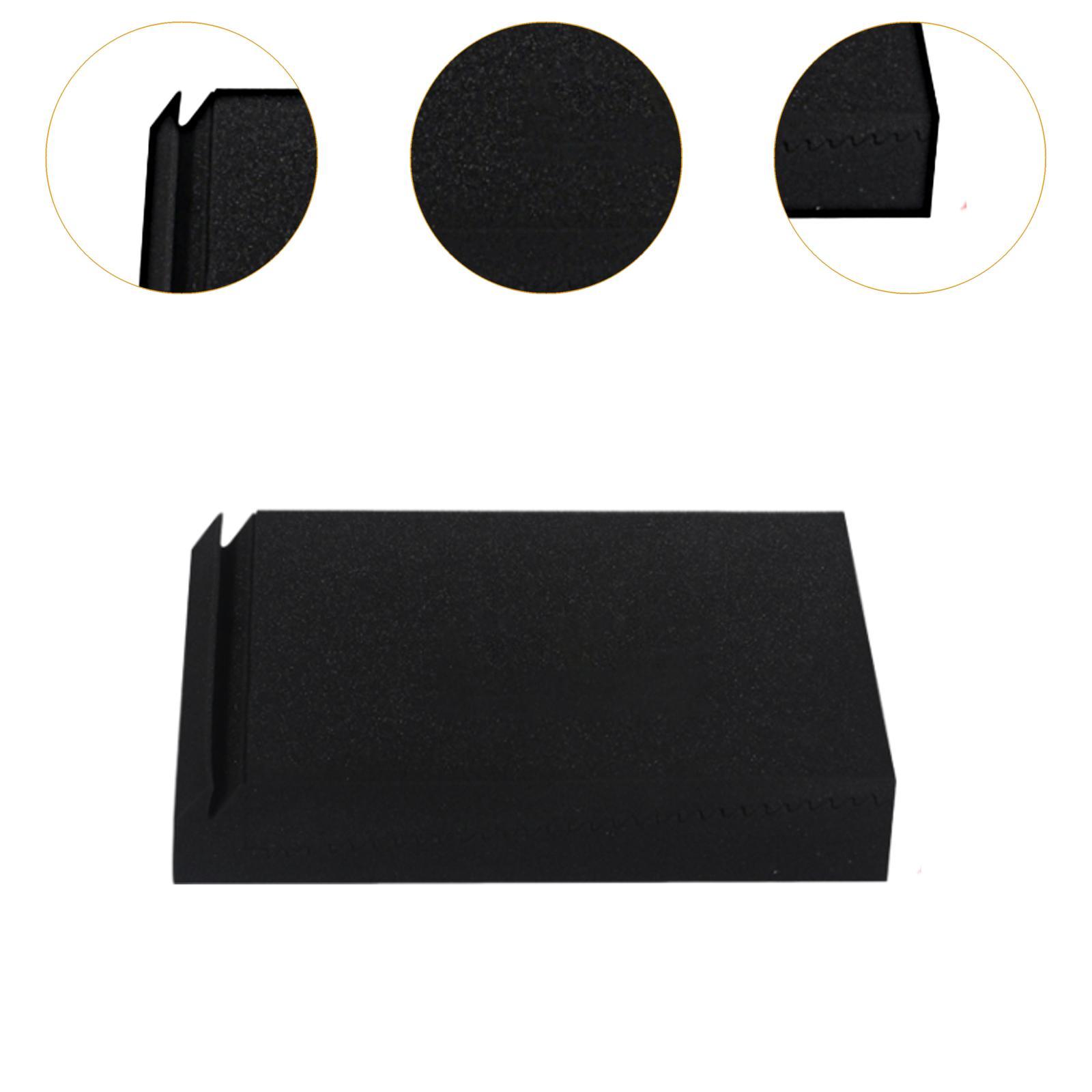 Speaker Riser Foam Sound Cushion Tilted Wave Section Acoustic Isolation Pads 16x22x4cm