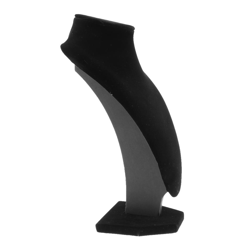 Velvet Necklace Pendant Display Bust Mannequin Stand Holder Rack 24*18cm