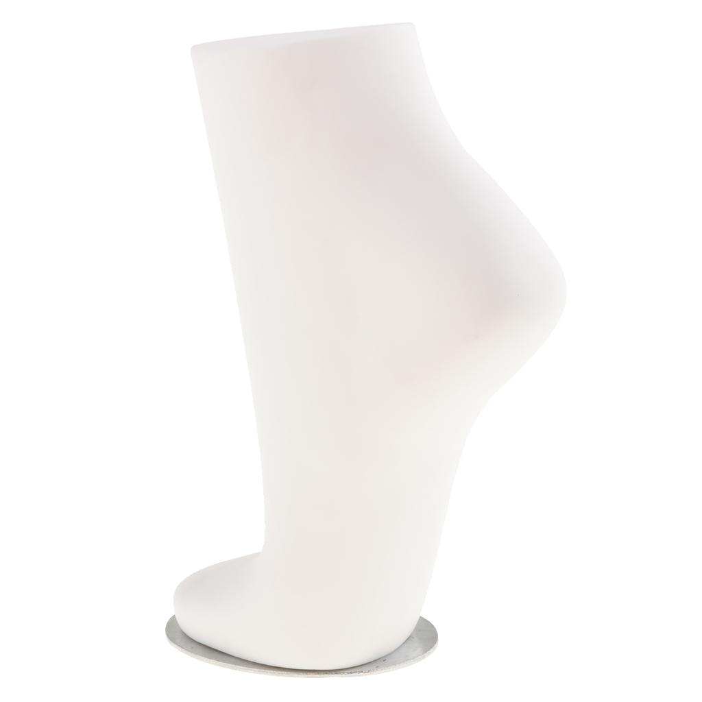 Adult Unisex PVC Mannequin Foot Anklet Socks Display Small, White