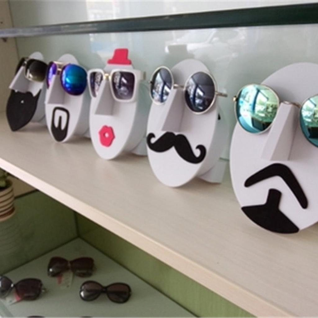 Creative Mustache Face Glasses Sunglasses Spectacles Display Stand Rack 5