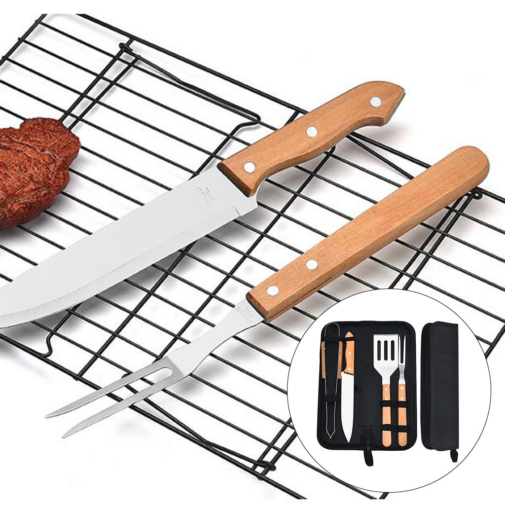 BBQ Tools Set Outdoor Grill Utensils BBQ Cooking Tools Gifts  4PCS 