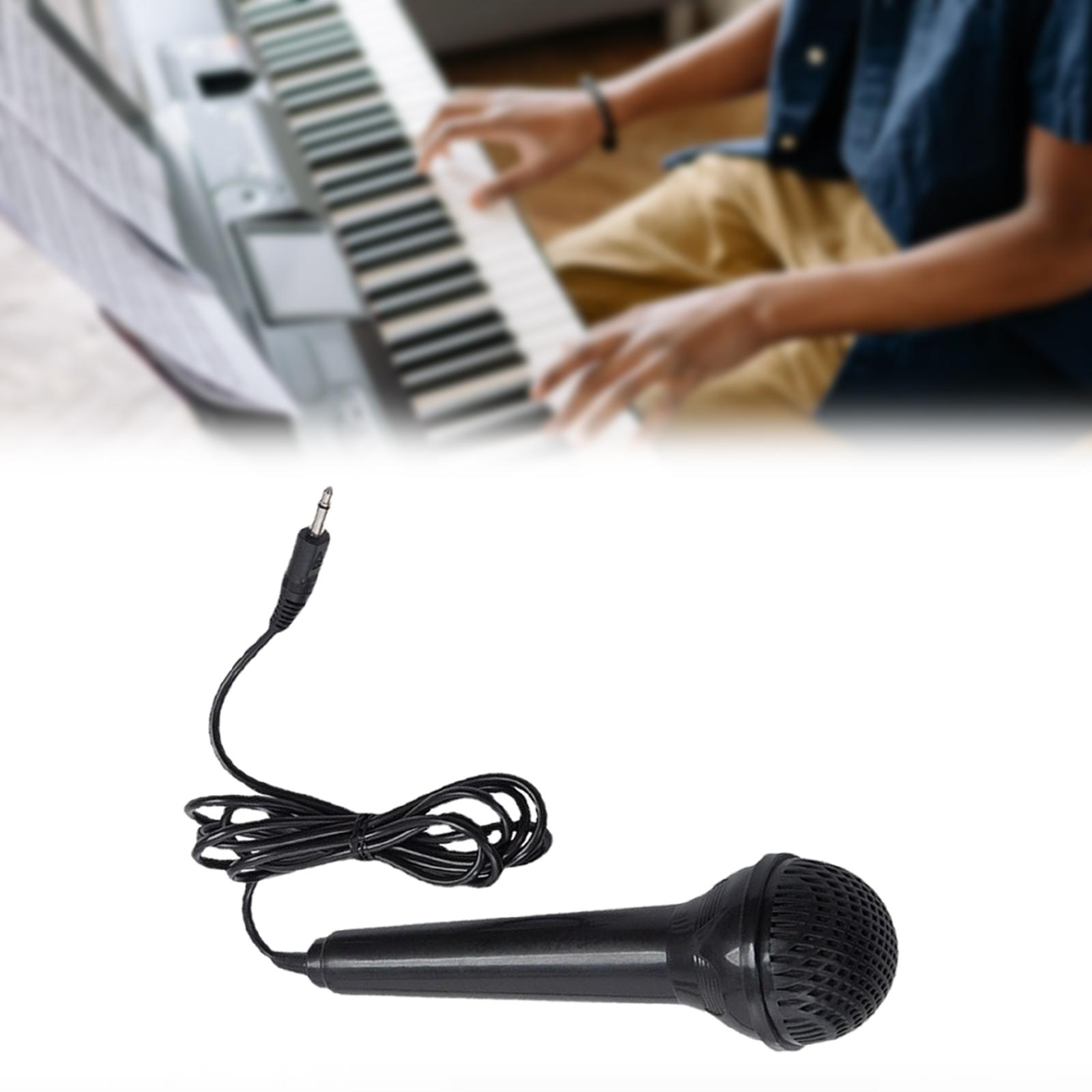 Microphone 3.5mm Jack Handheld Mic for Electronic Piano Karaoke Smartphone