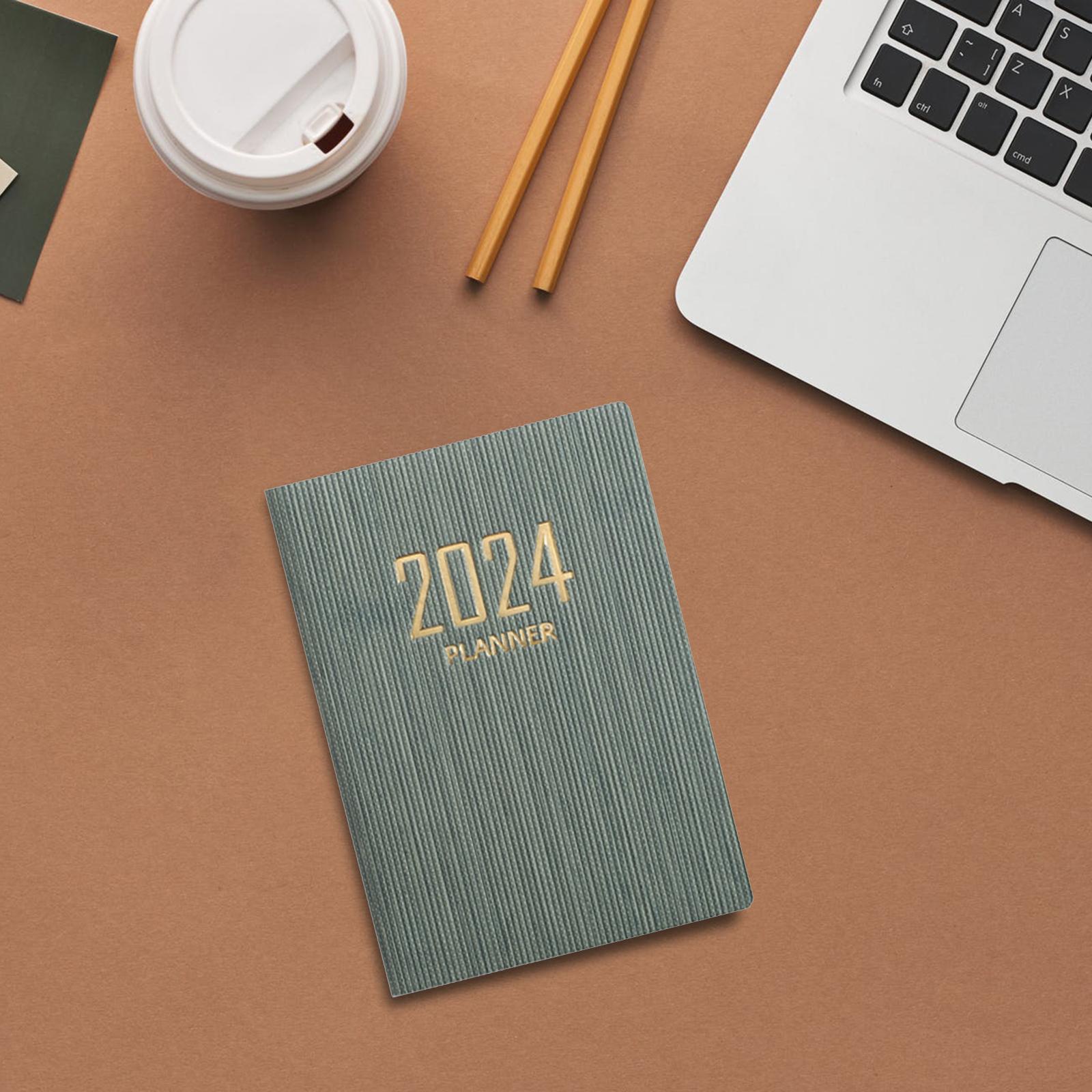 Schedule Notebook Monthly Planner Appointment Calendar Diary Journal Durable Green