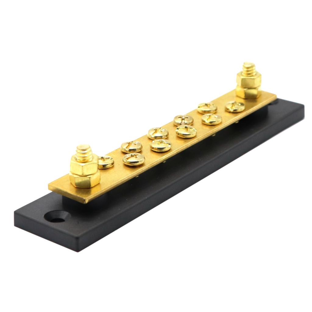 Large Current DC 48V Brass Bus Bar with 10 Screws for Truck Cars Yachts Ship