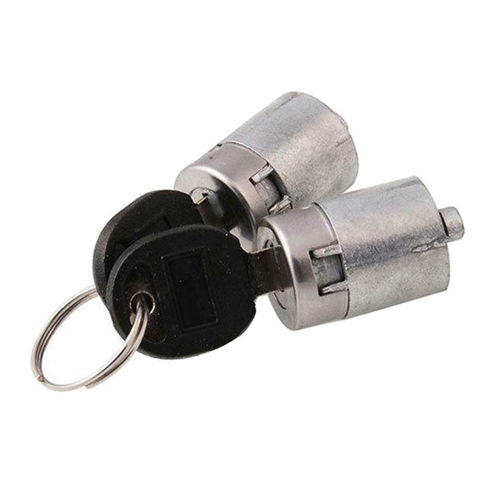 Set of 2 Lock Cylinders Door Lock Vehicle Door Security Lock Easy to Use