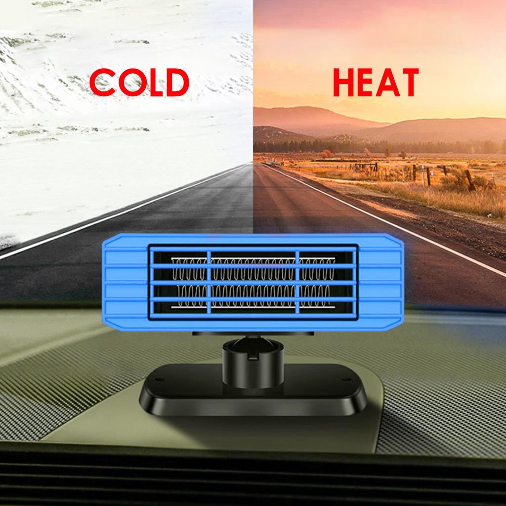 Car Heater Heating and Cooling Thermostat 360 Degree Rotary Blue 12V