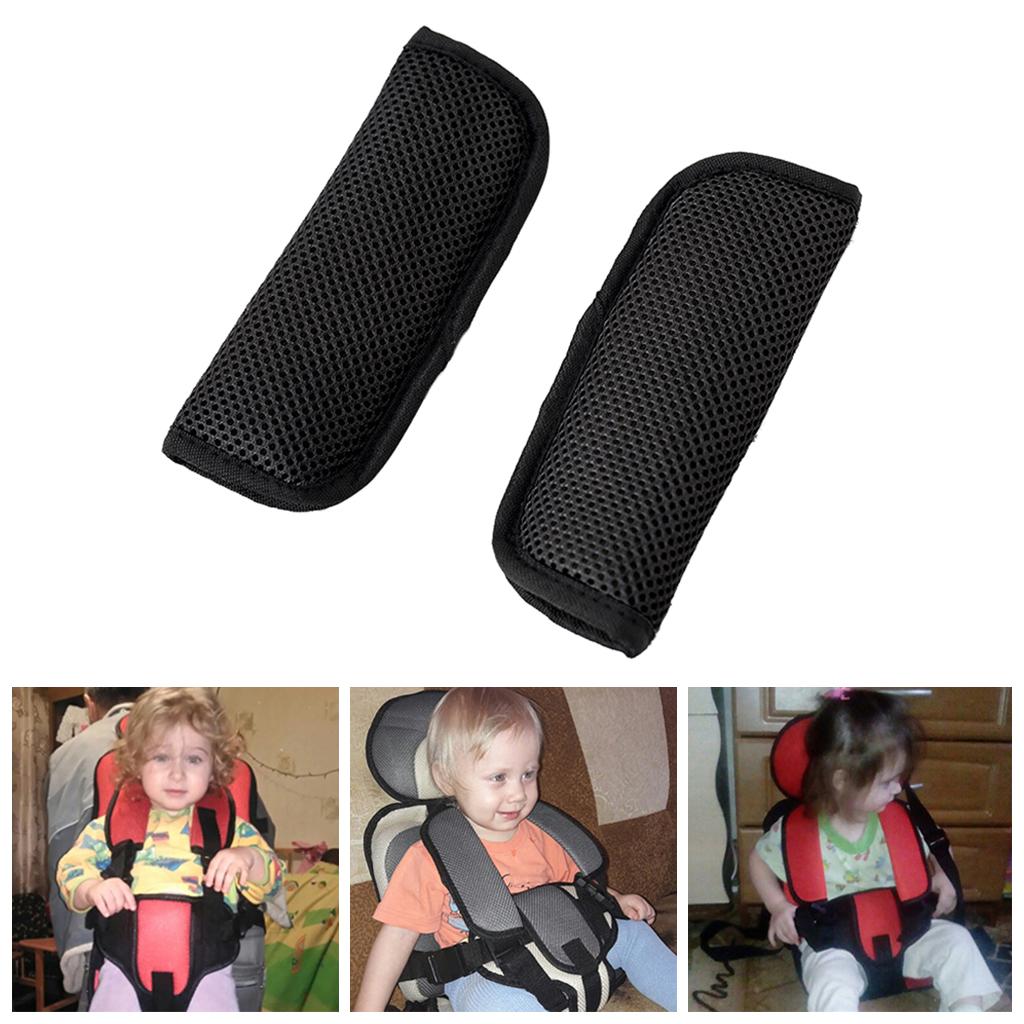 2xKids Car Safety Seat Belt Covers Parts Child Children Boys Girls Black