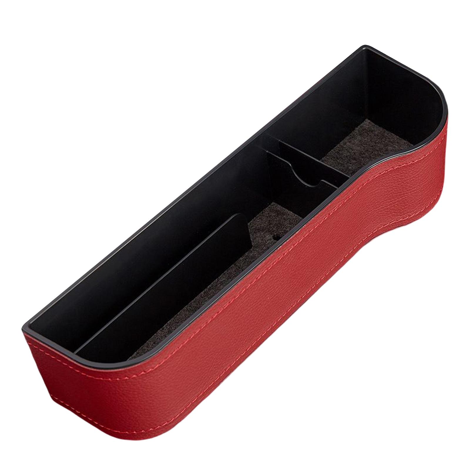 Universal Car Seat Gap Filler PU Leather for Cards Phones Red