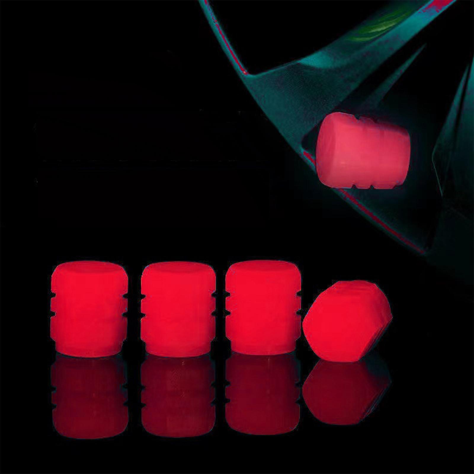 20Pcs Luminous Auto Wheel Valve Stem Caps for Motorbikes Vehicles