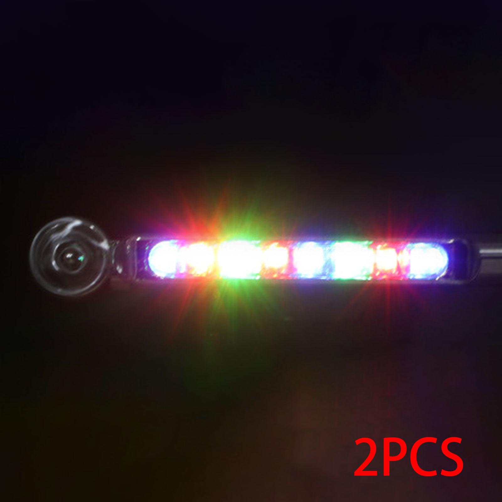 2 Pieces Car Wind Powered Light ABS Daytime Running Light for Cars Auto colorful
