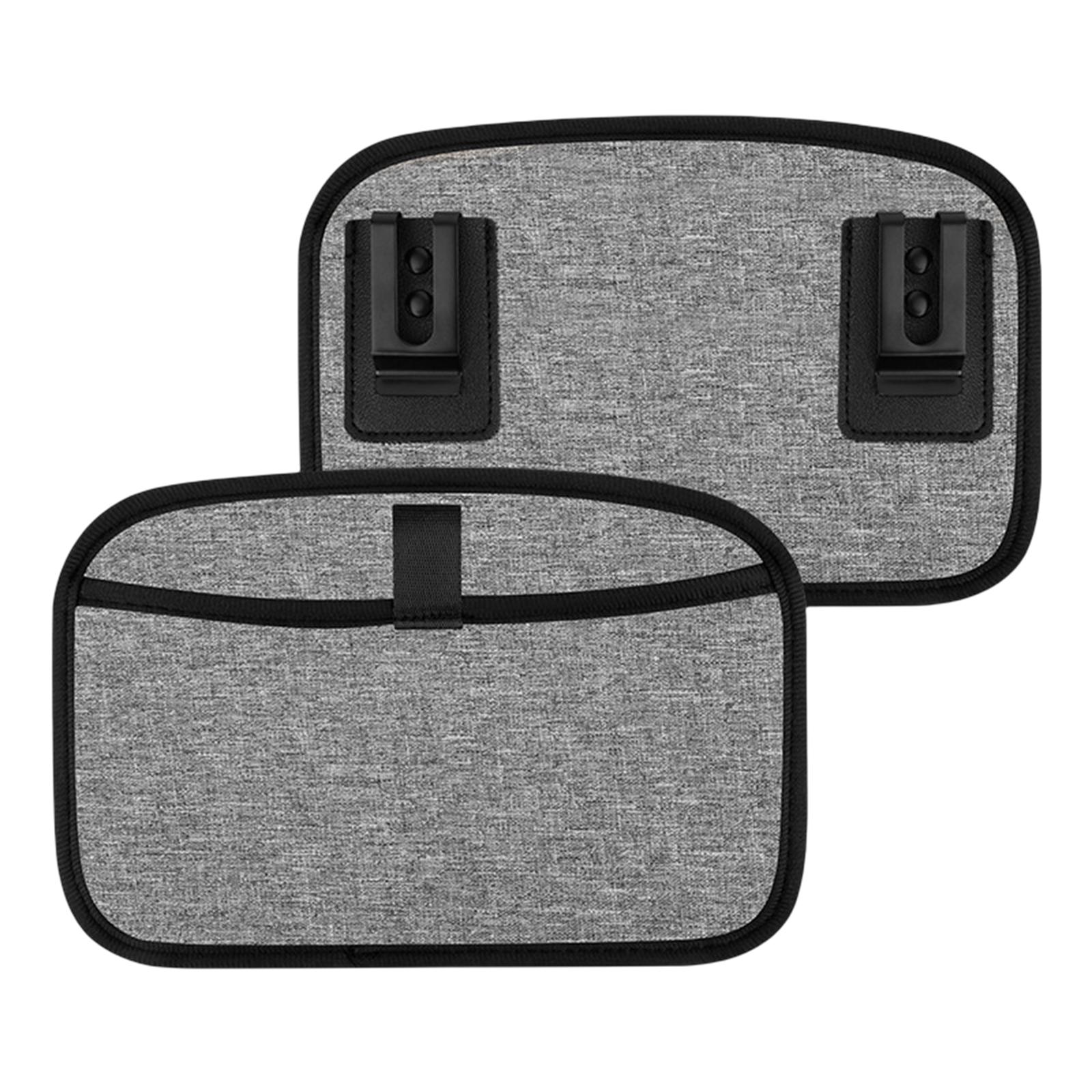 Car Seat Back Organiser Hanging Storage Bag for Phones Glasses Sundries Gray Nylon Cloth 
