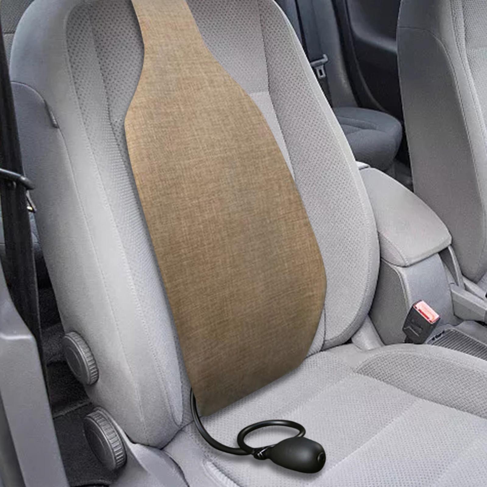 Inflatable Support Pillow Back Cushion for Long Sitting Computer Khaki