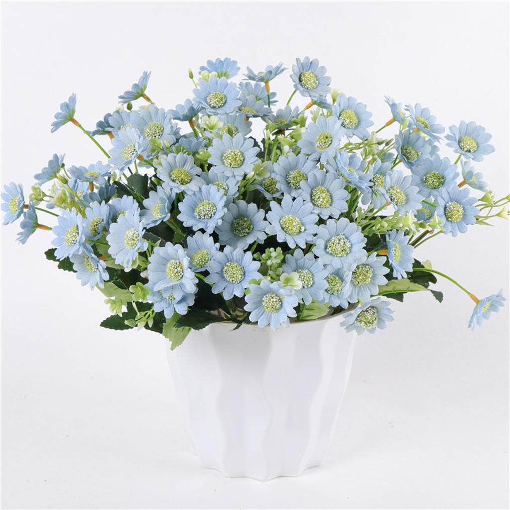 High Simulation Flowers Artificial Chrysanthemum Bouquet Home Decor Blue