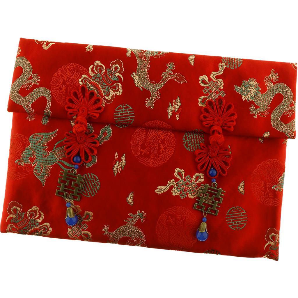Large Size Silk Brocade Red Envelop Pocket for Chinese Wedding and New ...