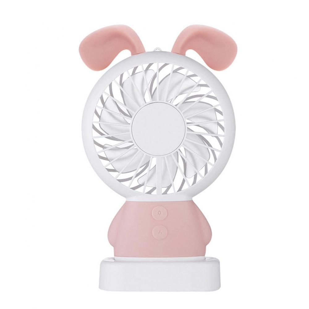 Cute Portable Rechargeable Mini USB Hand Fan Creative Cooling Fans Pink Dog