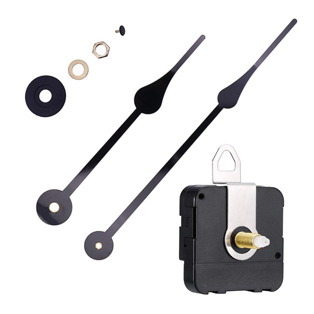 DIY Quartz Clock Mechanism Movement Long Black Hands 175mm.
