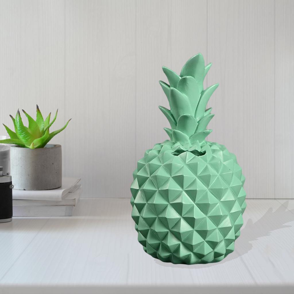 Pineapple Shaped Piggy Can Home Decoration Craft Gift Money Cash Box Green