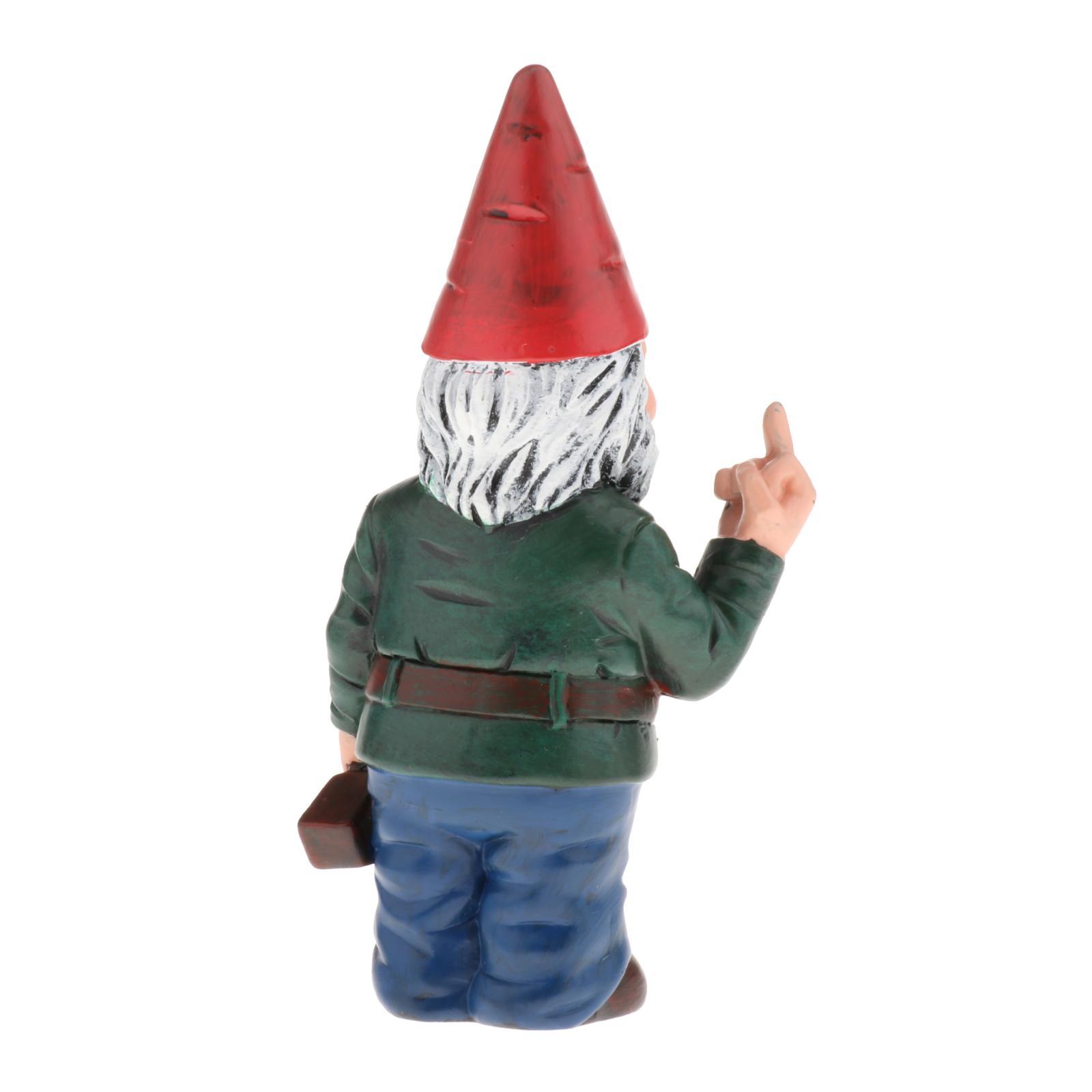 Funny Resin Garden Gnome Statue Ornaments Outdoor Home Decor Figurines A
