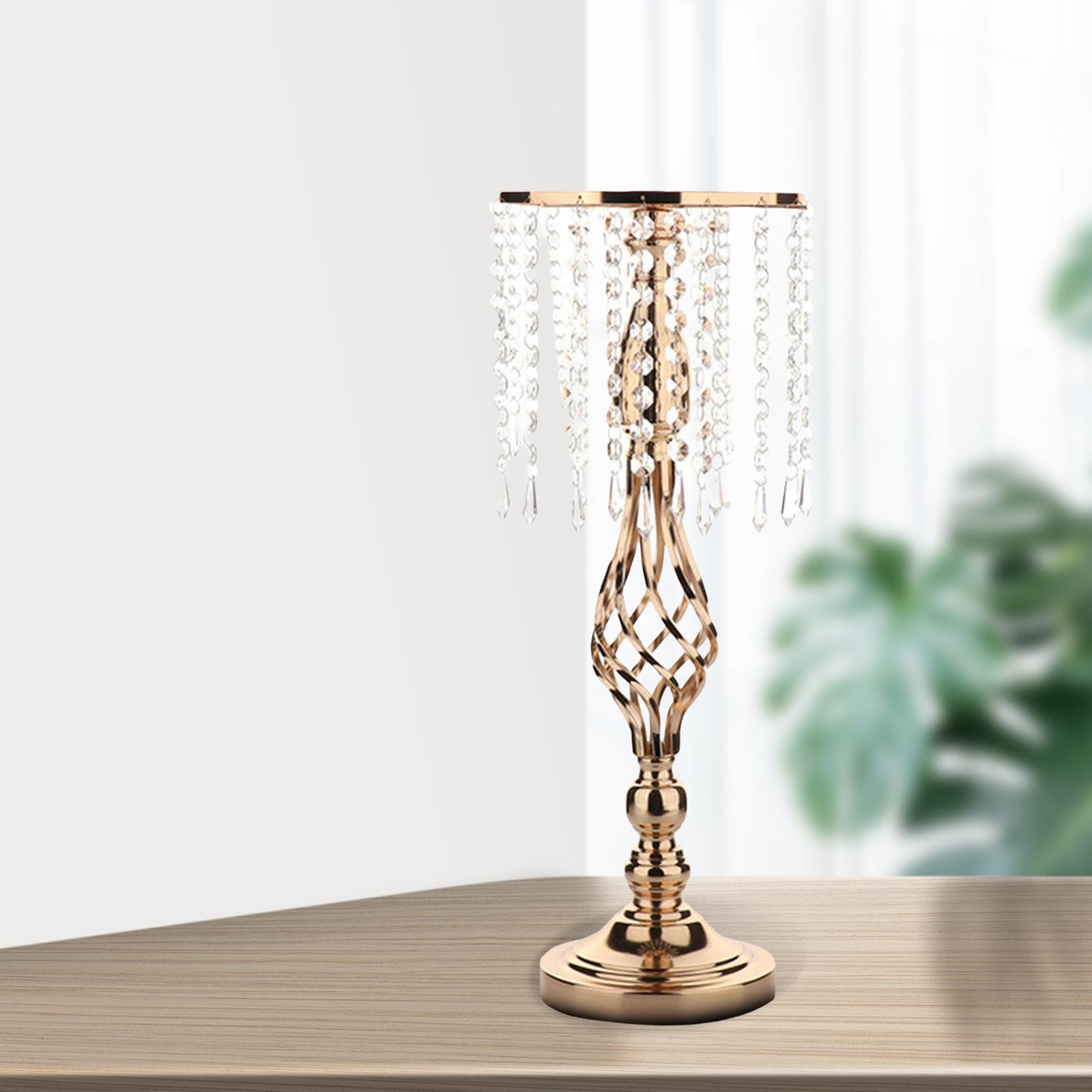Crystals Candles Holder Table Wedding Flower Vase Candlesticks Gold 70cm