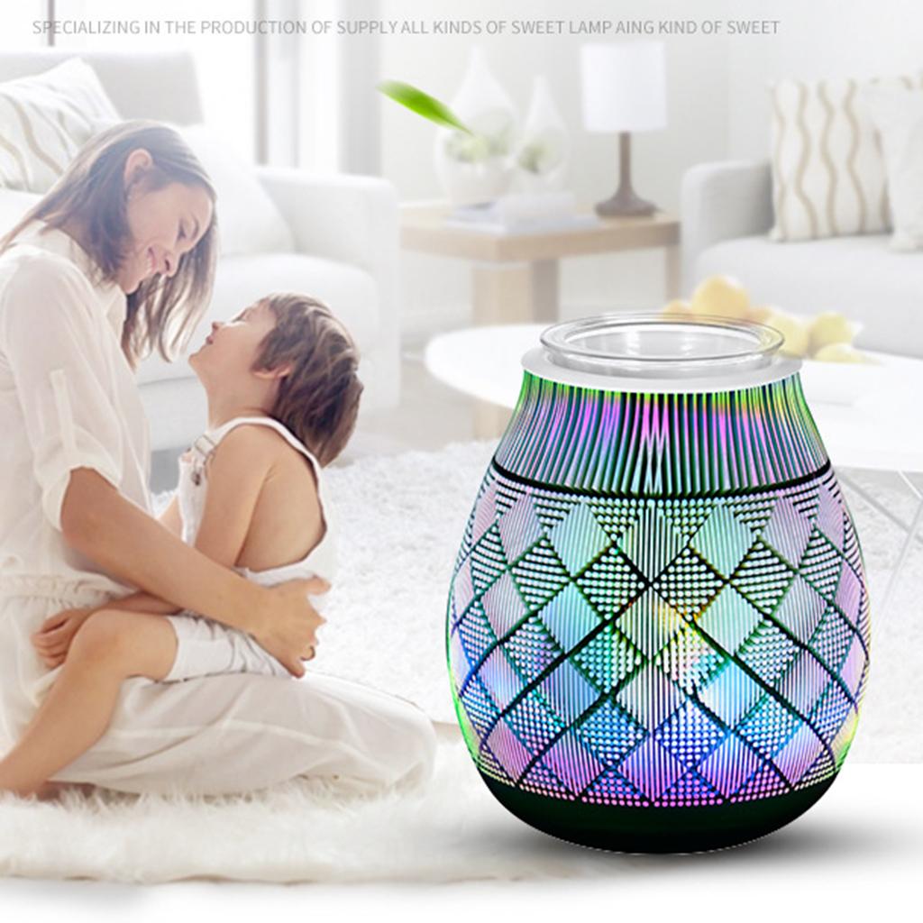 3D Electric Wax Melt Oil Burner Warmer Aroma Diffuser Fragrance Lamp Light