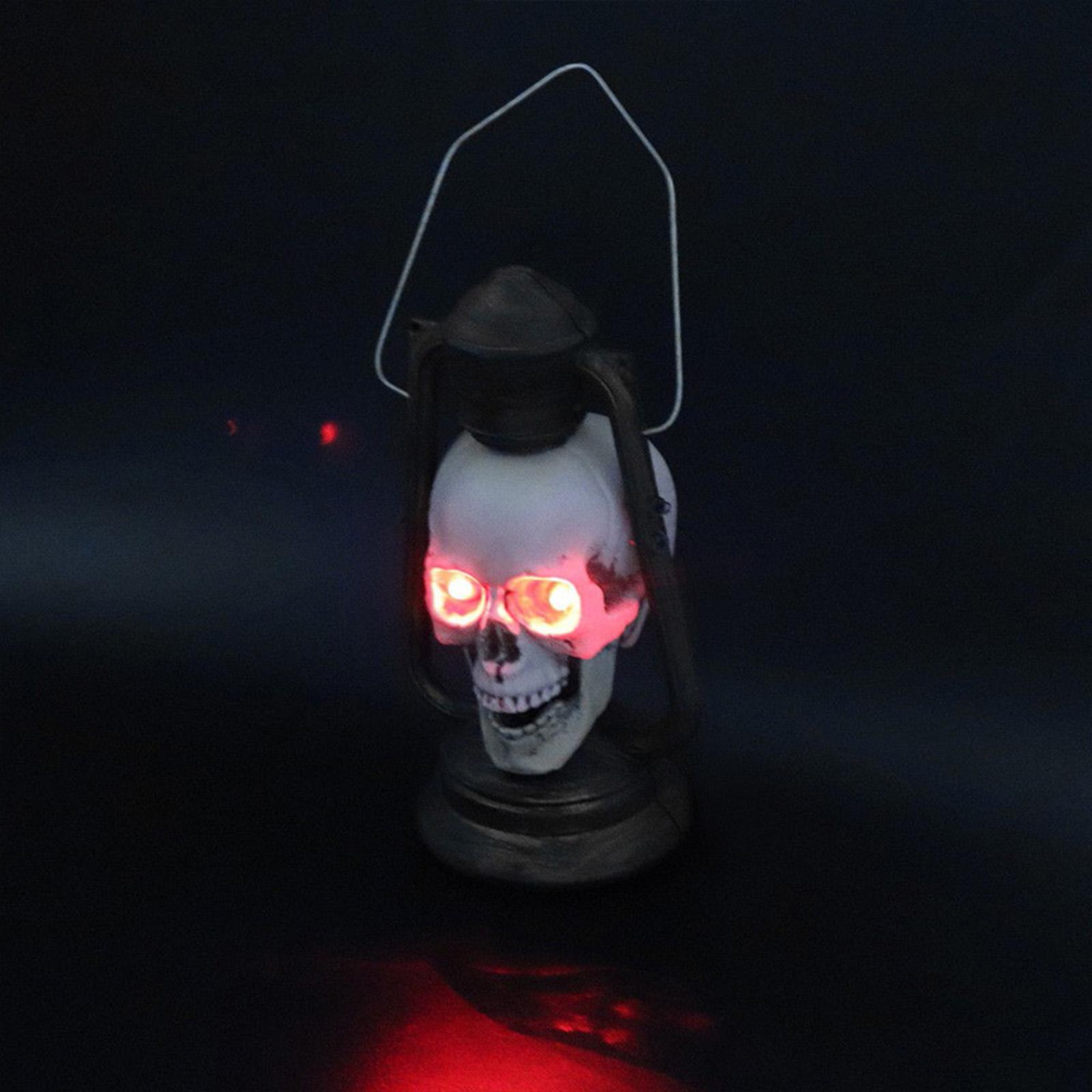 Scary Hanging Halloween Skull Lantern Light Toy Festival Supply Photo Props