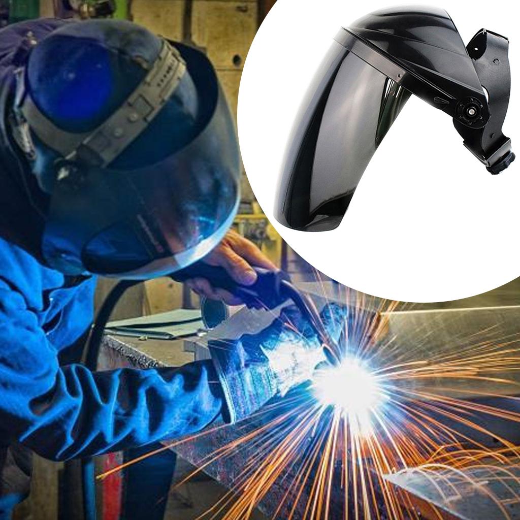 Face Shield Adjustable Welding Helmets Scratch Resistant Headgear Black