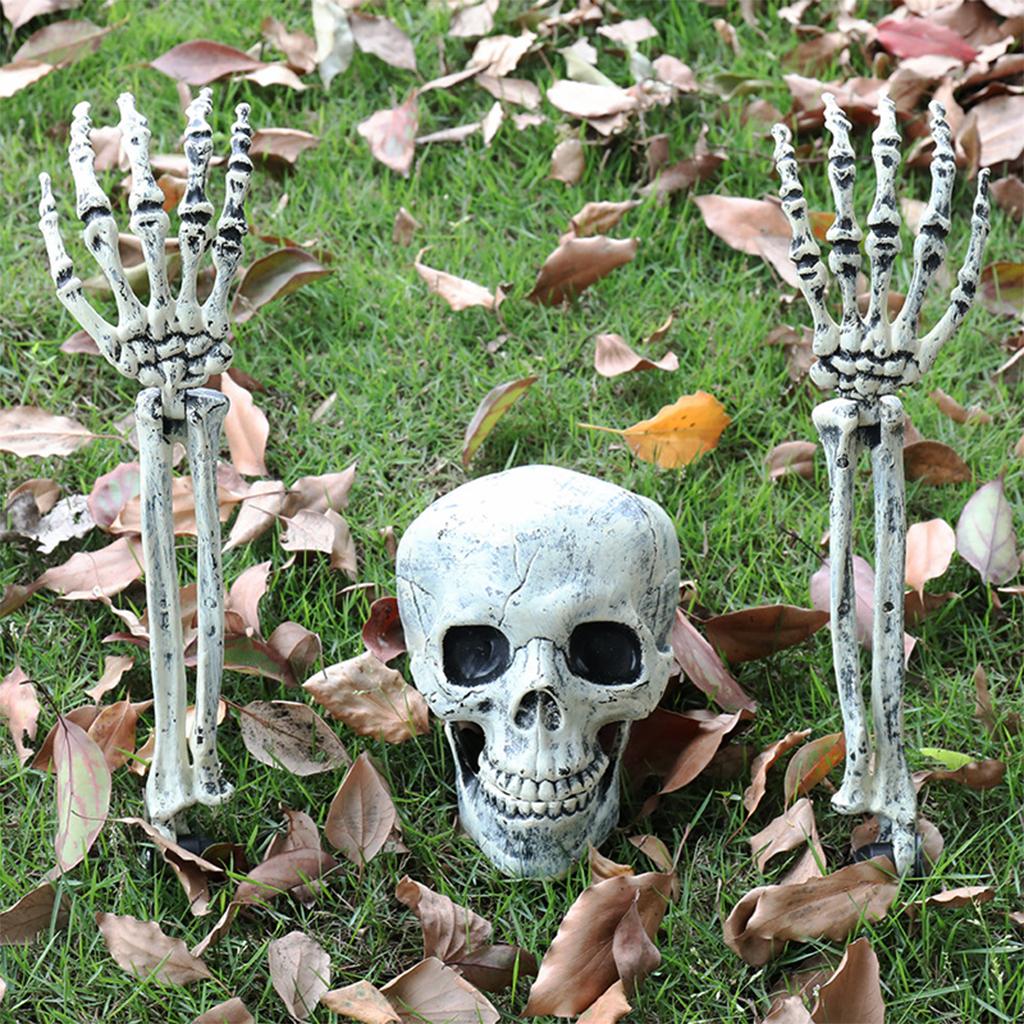 Halloween Skeleton Props Decorations Terrifying Imitation Skull Ornaments