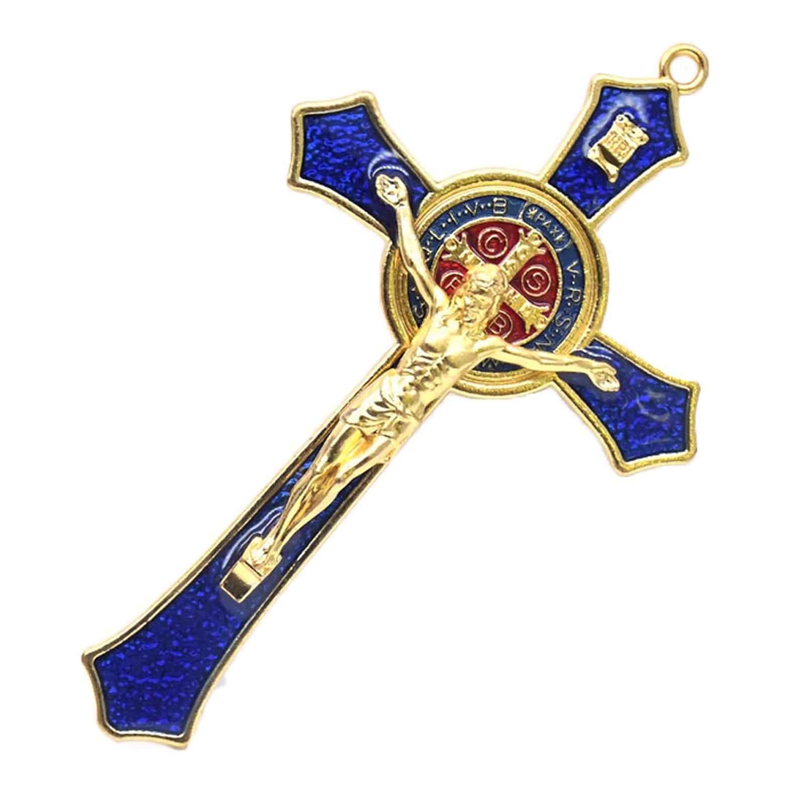 Wall Crucifix Cross Blue