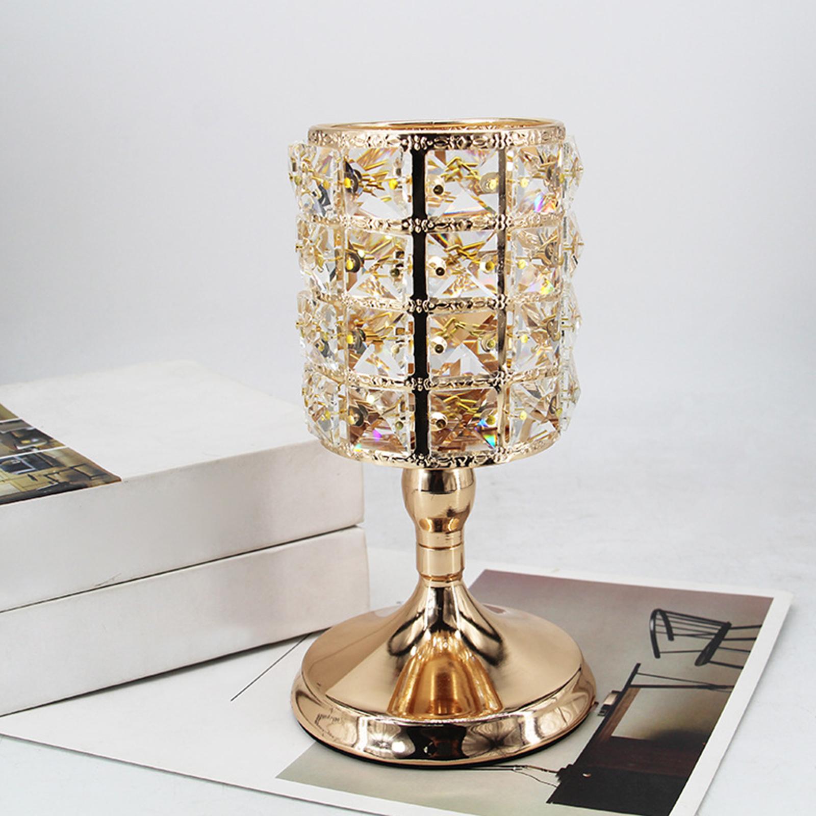 Crystal Modern Candle Holder Candleholder Candlestick Decoration Golden