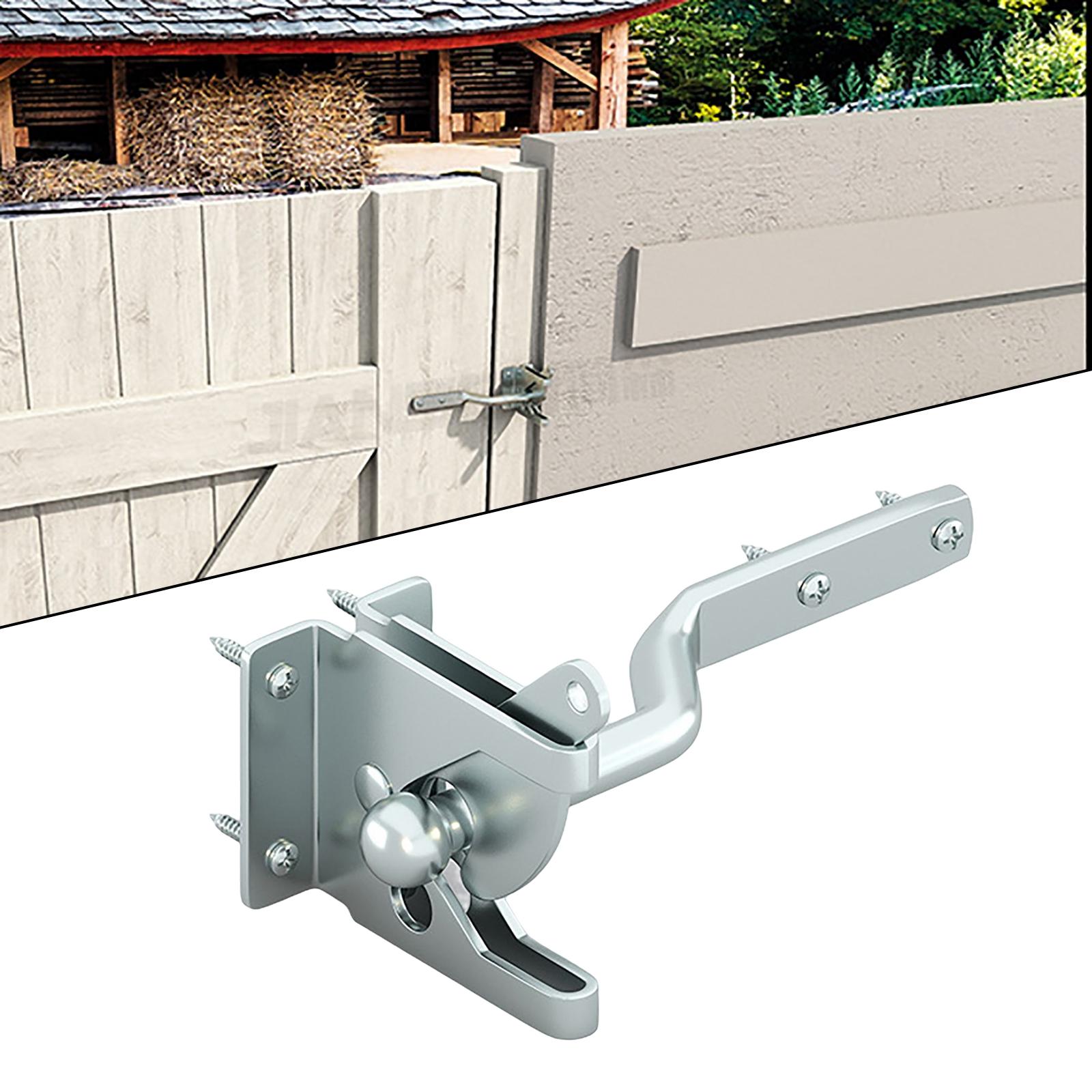 Steel Fence Lock Self Locking Gate Latch for Backyard Courtyard Garden