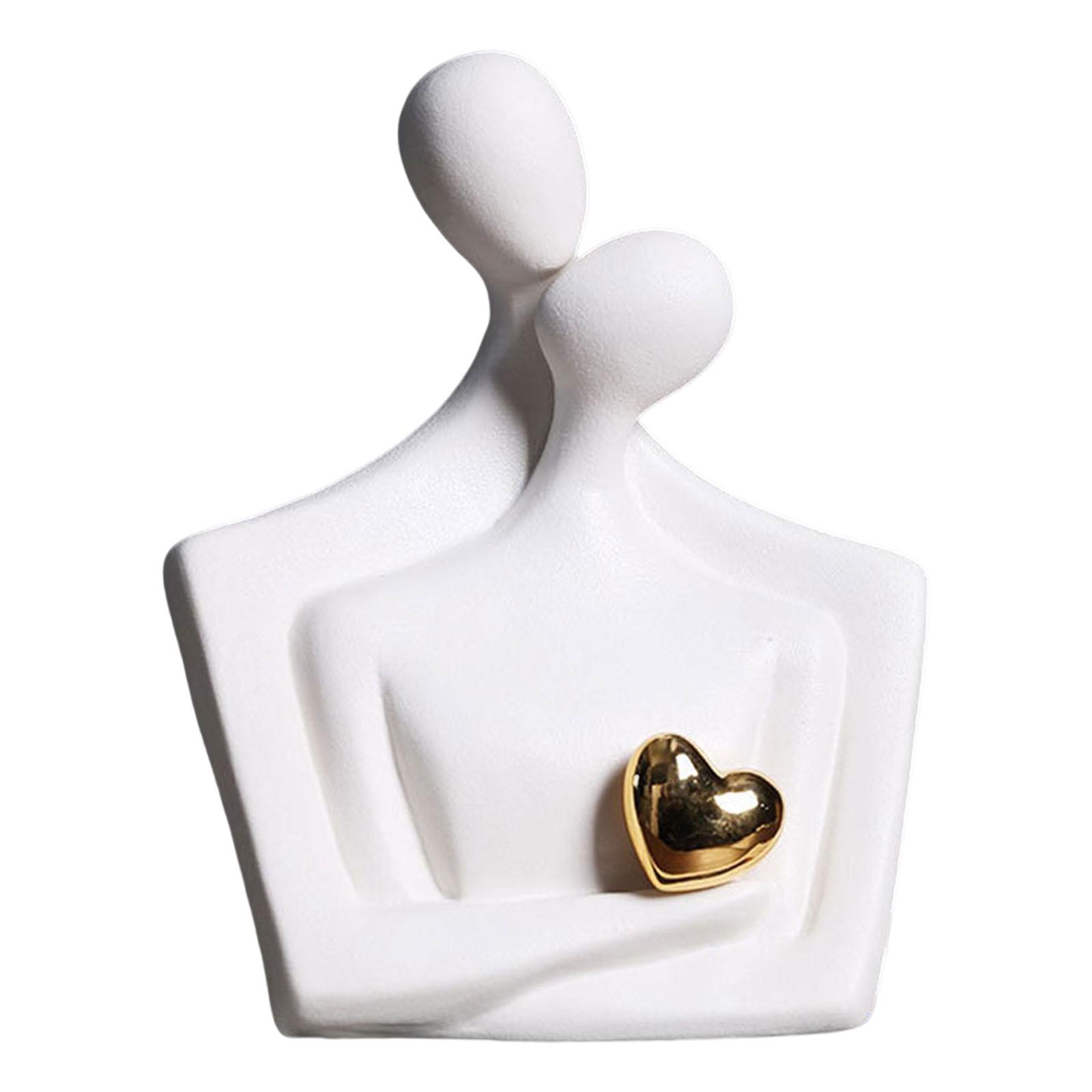 Abstract Lover Statue Nordic creative Crafts for Cabinet Desk Office Embrace White