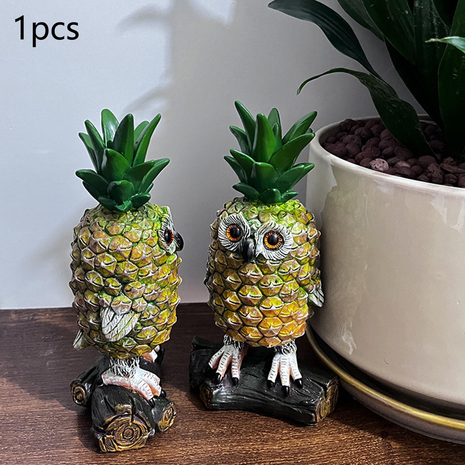 Creative Pineapple Owl Statue Collection for Desktop Restaurant Holiday