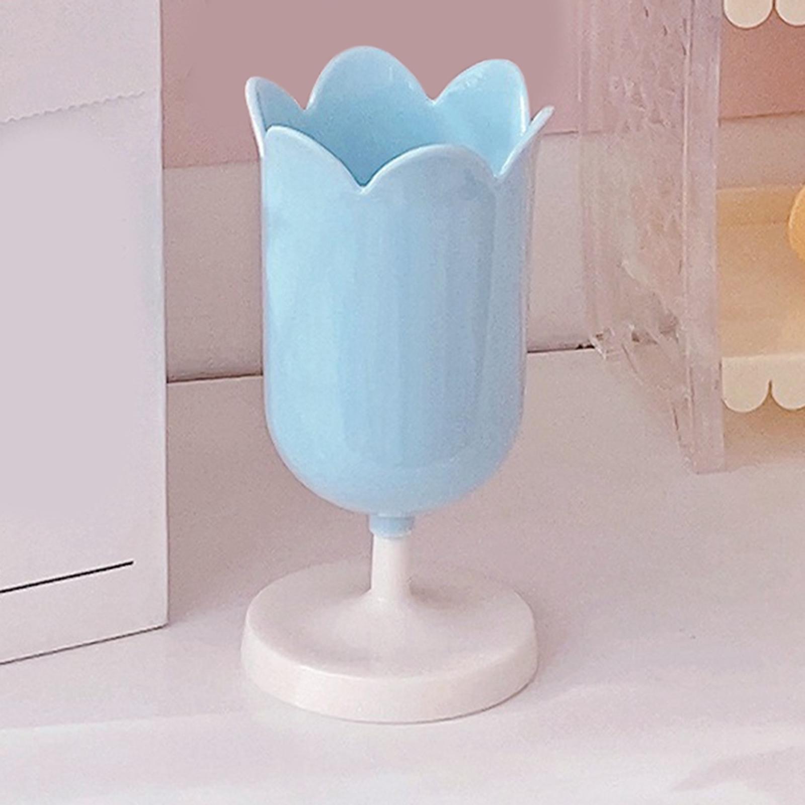 Pen Holder Table Vase Photo Props Pencil Organizer Flowerpot Office Blue