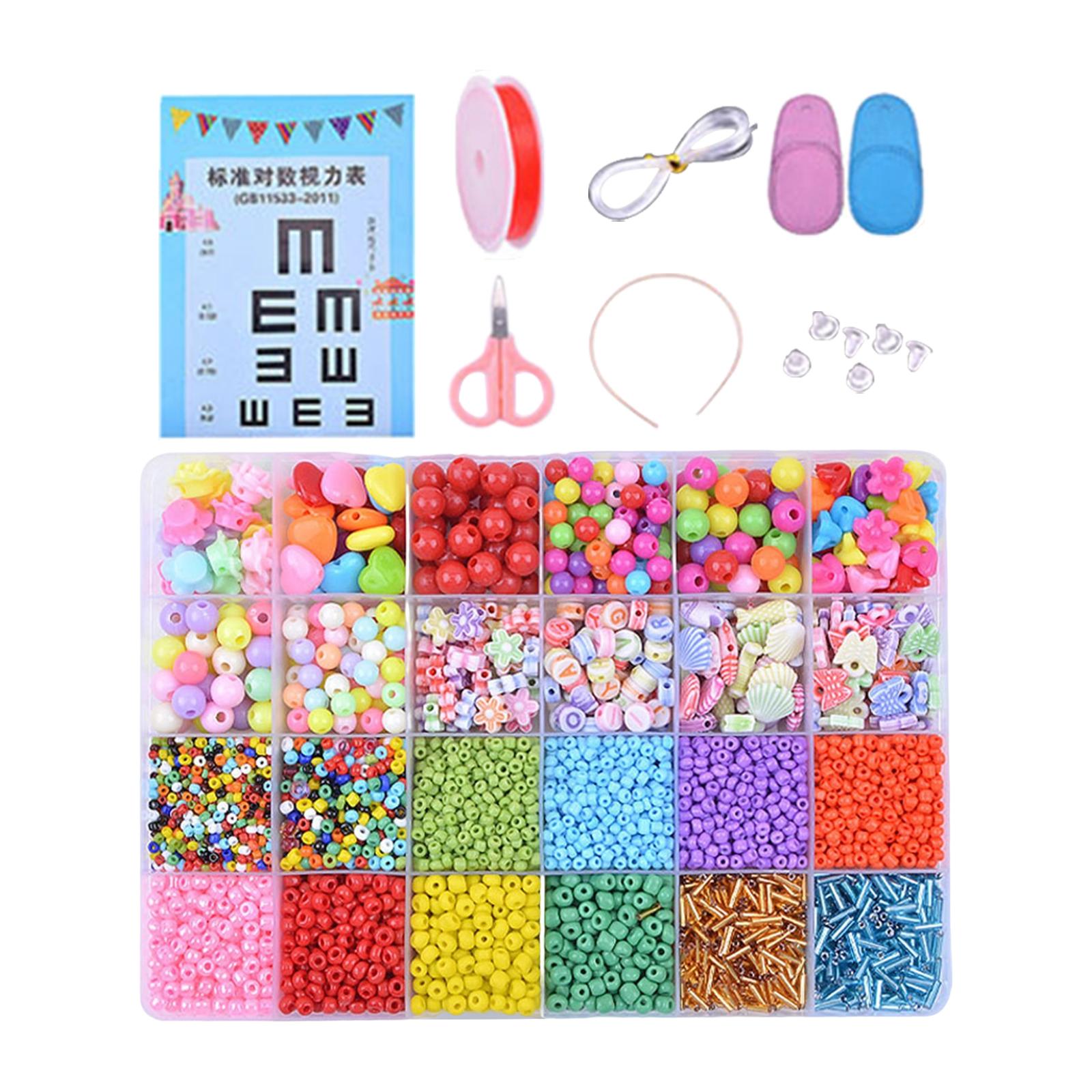 Colorful Plastic Beads Loose DIY Bracelet Jewelry Making Flower Beads Charms Style B