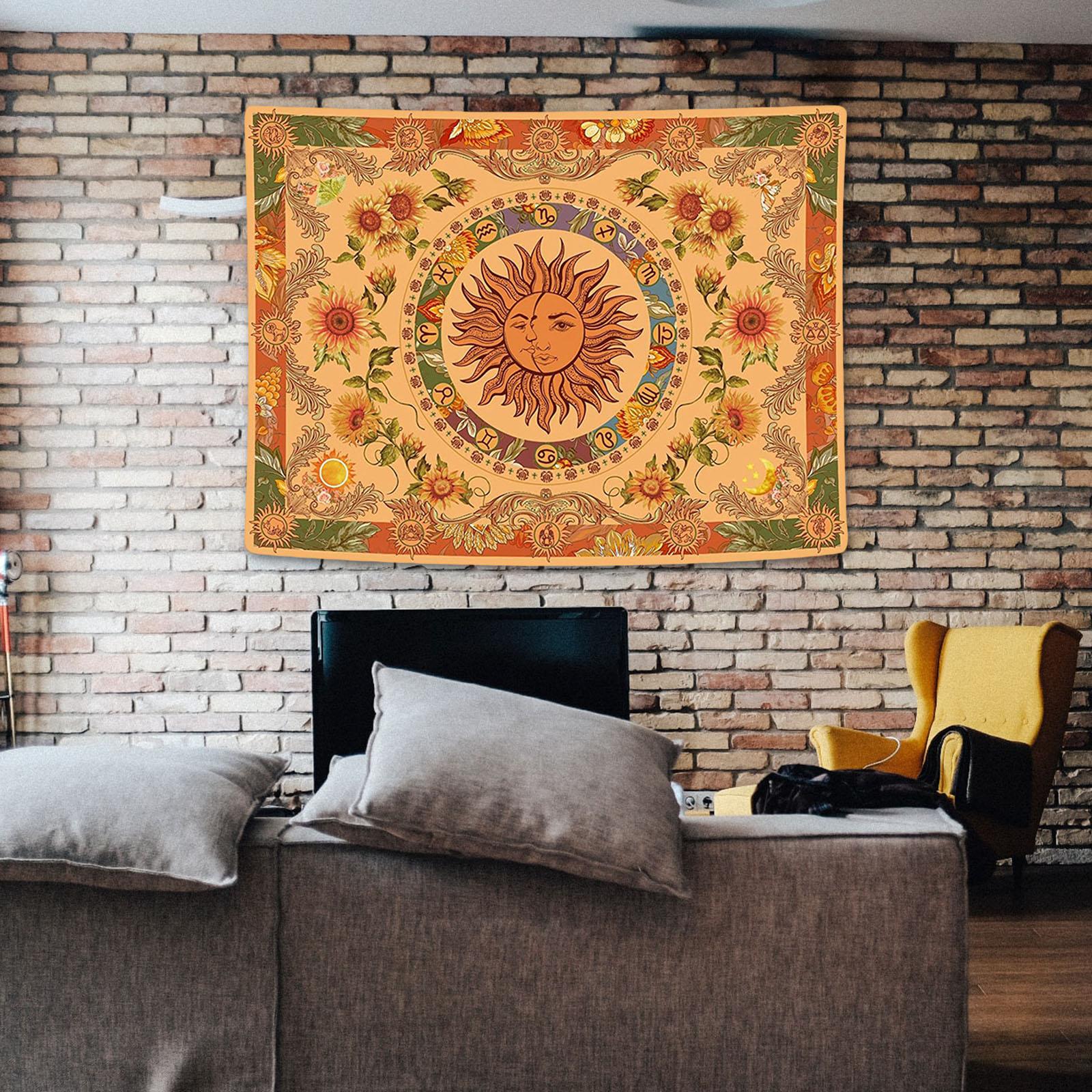 Sun Moon Tapestry Bathroom Dorm House Wall Hanging Tapestries 100cmx150cm