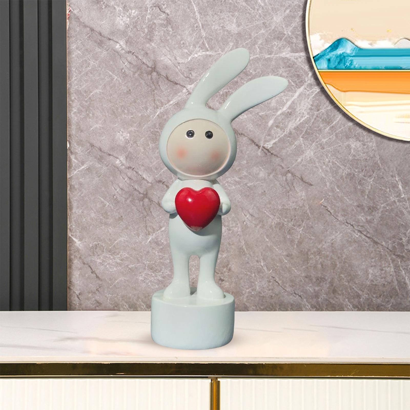 Versatile Rabbit Figurine Creative for Party Fireplace Home Decoration Without Scarf