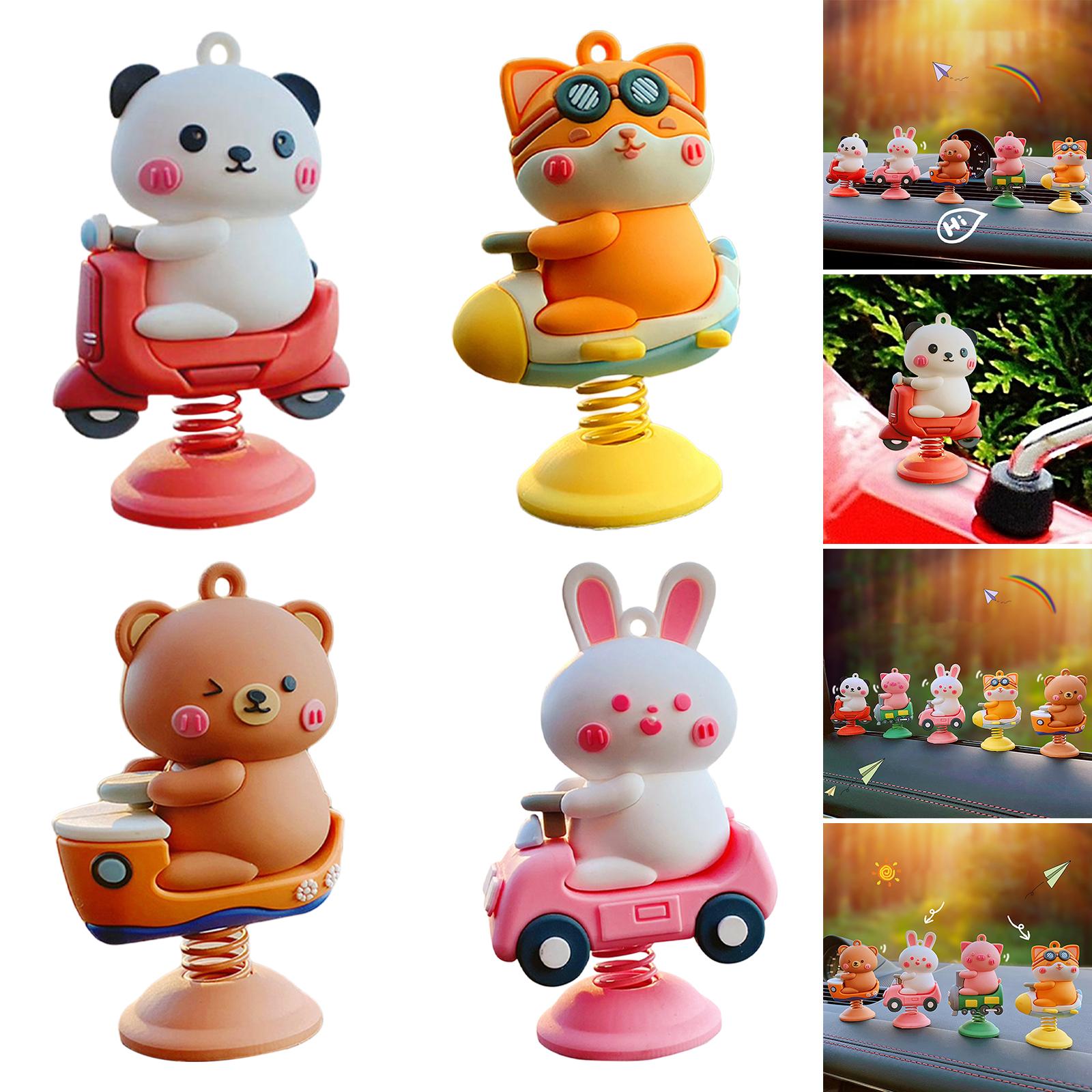 Car Dashboard Spring Shaking Doll Toy Creative for Car Dashboard Table Decor Panda